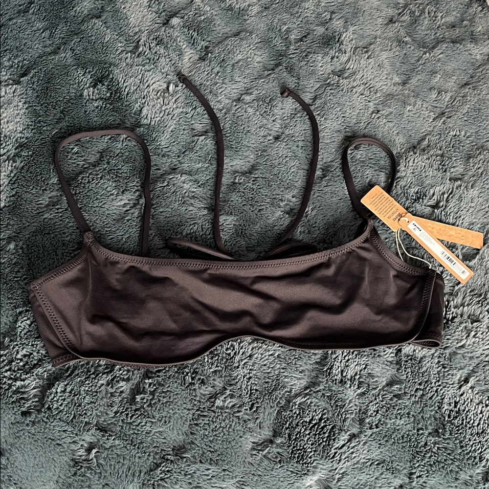 SKIMS Onyx Black Bikini Top